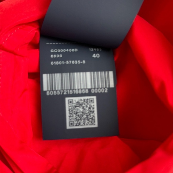 Herno Italy Taffeta Midi red rain Jacket with Removable Hood, size EU 40/ US 4 - Picture 7 of 16